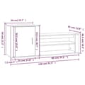 Miniatyrbilde 9 av 10: vidaXL Skoskap høyglans hvit 130x35x54 cm konstruert tre