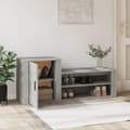 Miniatyrbilde 3 av 10: vidaXL Skoskap betonggrå 130x35x54 cm konstruert tre