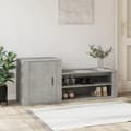 Miniatyrbilde 2 av 10: vidaXL Skoskap betonggrå 130x35x54 cm konstruert tre