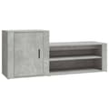 Miniatyrbilde 1 av 10: vidaXL Skoskap betonggrå 130x35x54 cm konstruert tre