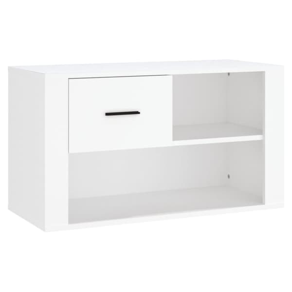 vidaXL Skoskap hvit 80x35x45 cm konstruert tre