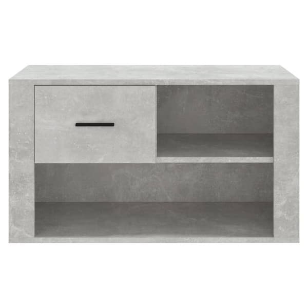 vidaXL Skoskap betonggrå 80x35x45 cm konstruert tre