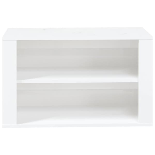 vidaXL Skohylle høyglans hvit 75x35x45 cm konstruert tre
