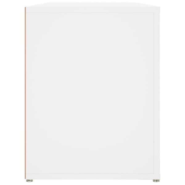 vidaXL Skohylle hvit 100x35x45 cm konstruert tre