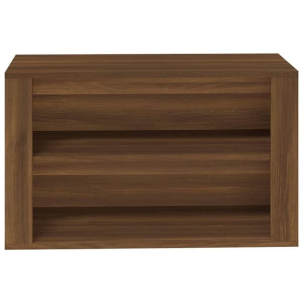 vidaXL Skohylla rökfärgad Brun ek 75x35x45 cm konstruerat trä