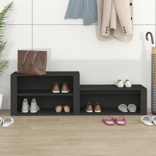 vidaXL Skoskap svart 150x35x45 cm konstruert tre