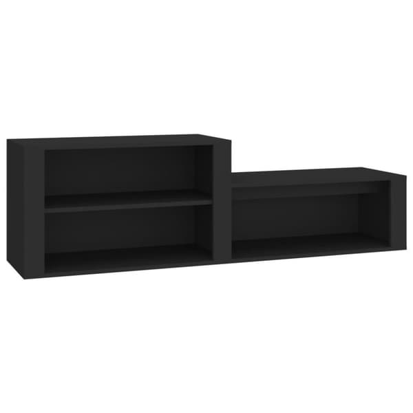 vidaXL Skoskap svart 150x35x45 cm konstruert tre