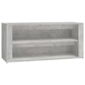 Miniatyrbilde 1 av 8: vidaXL Skohylle betonggrå 100x35x45 cm konstruert tre