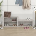 Miniatyrbilde 3 av 9: vidaXL Skoskap betonggrå 150x35x45 cm konstruert tre