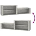 Miniatyrbilde 7 av 9: vidaXL Skoskap betonggrå 150x35x45 cm konstruert tre