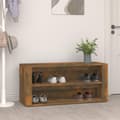 Miniatyrbilde 2 av 8: vidaXL Skohylle røkt eik 100x35x45 cm konstruert tre