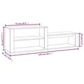 Miniatyrbilde 9 av 9: vidaXL Skoskap brun eik 150x35x45 cm konstruert tre