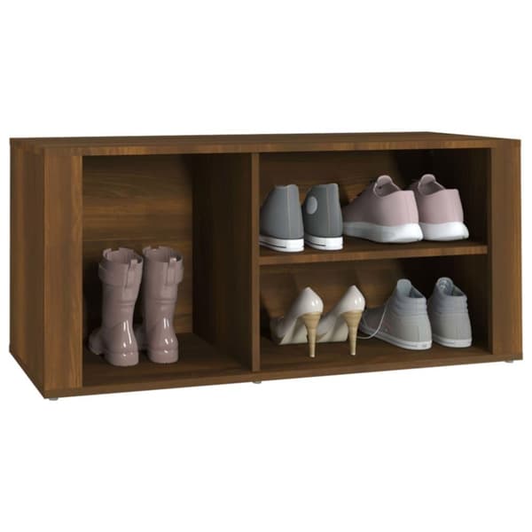 vidaXL Skoskap brun eik 100x35x45 cm konstruert tre
