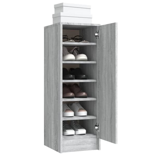 vidaXL skoskab 32x35x92 cm konstrueret træ grå sonoma-eg