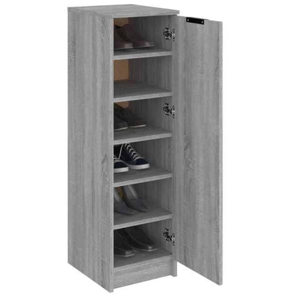vidaXL Kenkäkaappi harmaa Sonoma 30x35x100 cm tekninen puu