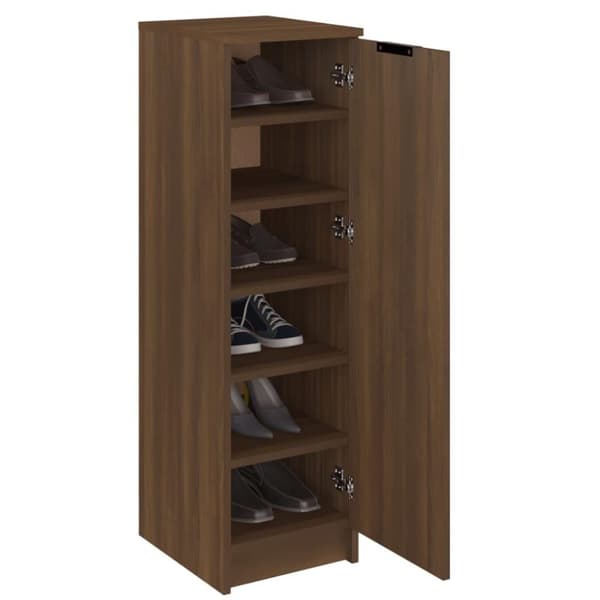 vidaXL skoskab 30x35x100 cm konstrueret træ brun egetræsfarve