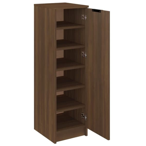 vidaXL skoskab 30x35x100 cm konstrueret træ brun egetræsfarve