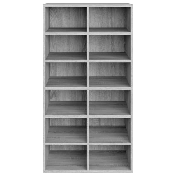 vidaXL Kenkäteline harmaa Sonoma 54x34x100,5 cm tekninen puu