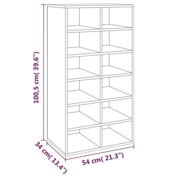vidaXL Kenkäteline ruskea tammi 54x34x100,5 cm tekninen puu