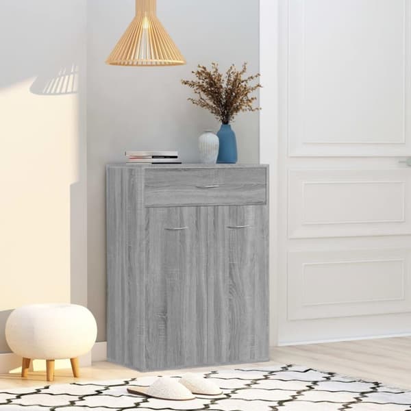 vidaXL skoskab 60x35x84 cm konstrueret træ grå sonoma-eg