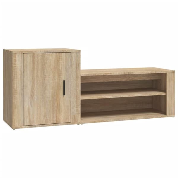 vidaXL Kenkäkaappi Sonoma-tammi 130x35x54 cm tekninen puu