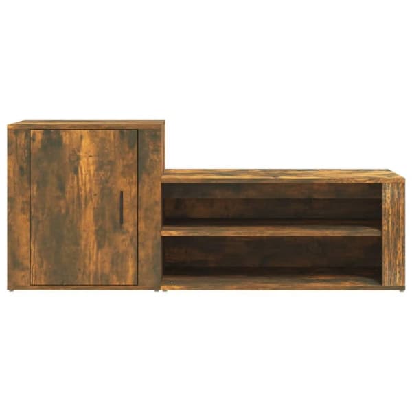 vidaXL Kenkäkaappi savutammi 130x35x54 cm tekninen puu