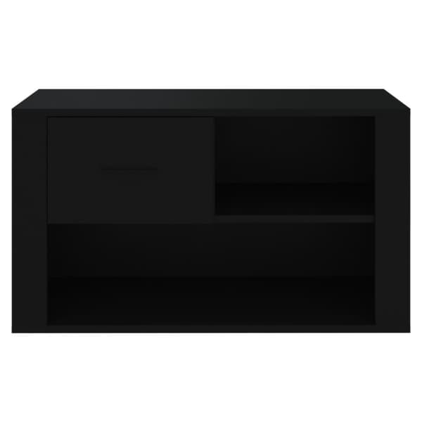 vidaXL Kenkäkaappi musta 80x35x45 cm tekninen puu