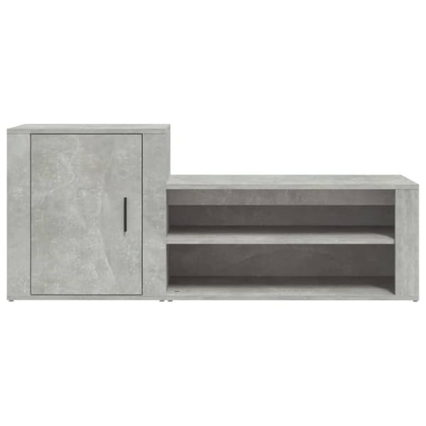 vidaXL Kenkäkaappi betoninharmaa 130x35x54 cm tekninen puu