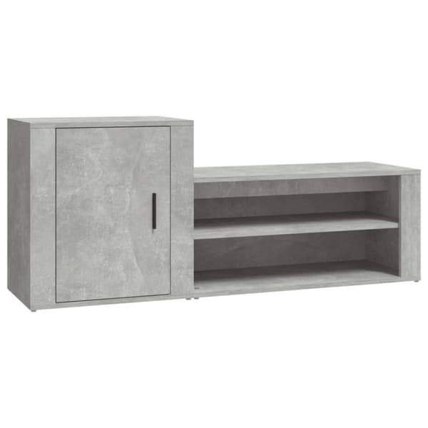 vidaXL Kenkäkaappi betoninharmaa 130x35x54 cm tekninen puu