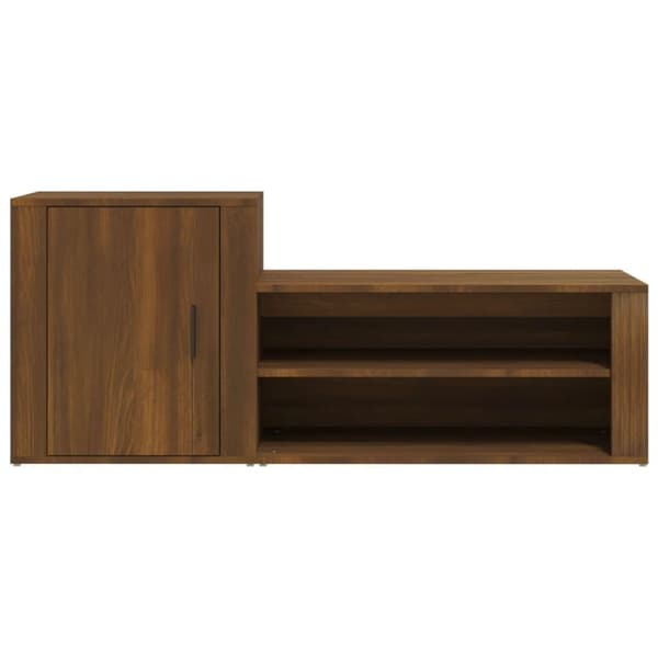 vidaXL Kenkäkaappi ruskea tammi 130x35x54 cm tekninen puu