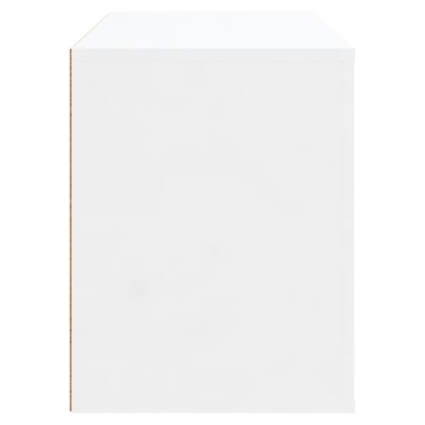 vidaXL Kenkäkaappi korkeakiilto valkoinen 80x35x45 cm tekninen puu