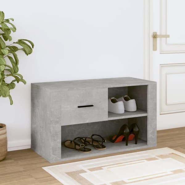 vidaXL skoreol 80x35x45 cm konstrueret træ betongrå