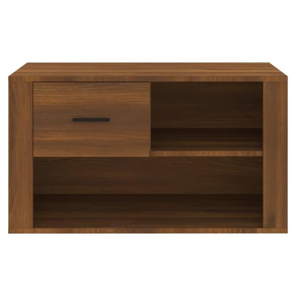vidaXL Kenkäkaappi ruskea tammi 80x35x45 cm tekninen puu