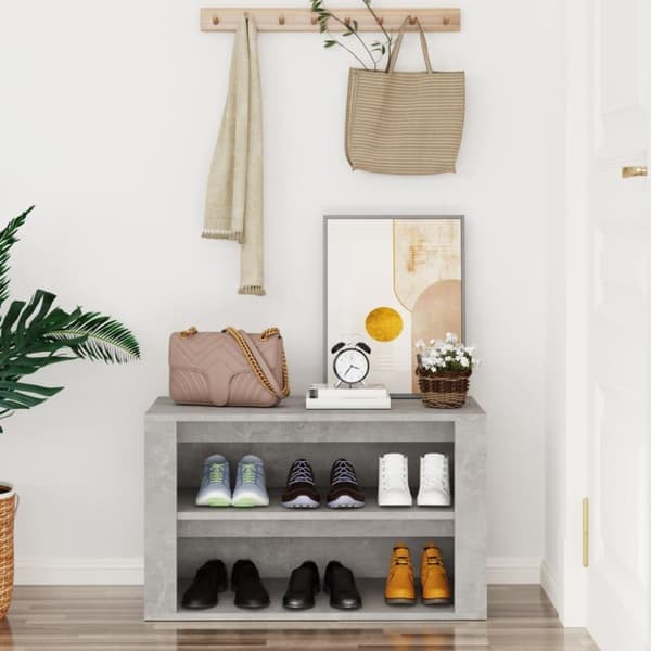 vidaXL skoreol 75x35x45 cm konstrueret træ betongrå