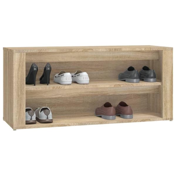vidaXL skoreol 100x35x45 cm konstrueret træ sonoma-eg