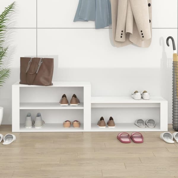 vidaXL skoreol 150x35x45 cm konstrueret træ hvid