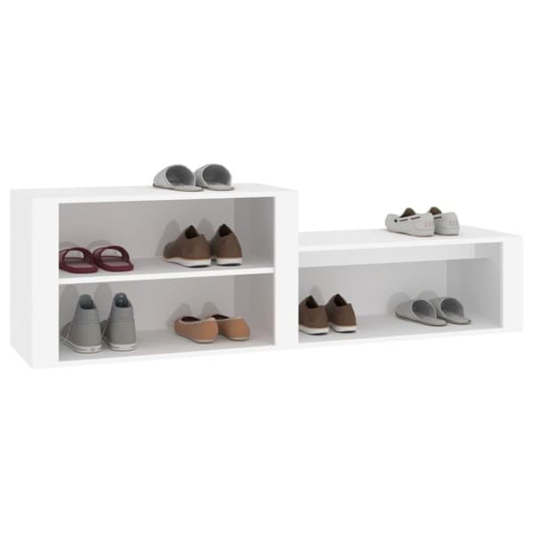 vidaXL skoreol 150x35x45 cm konstrueret træ hvid