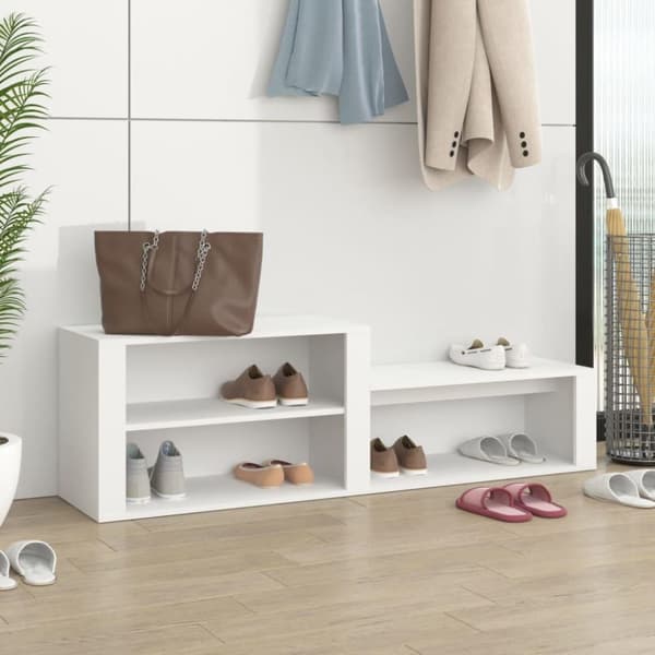 vidaXL skoreol 150x35x45 cm konstrueret træ hvid