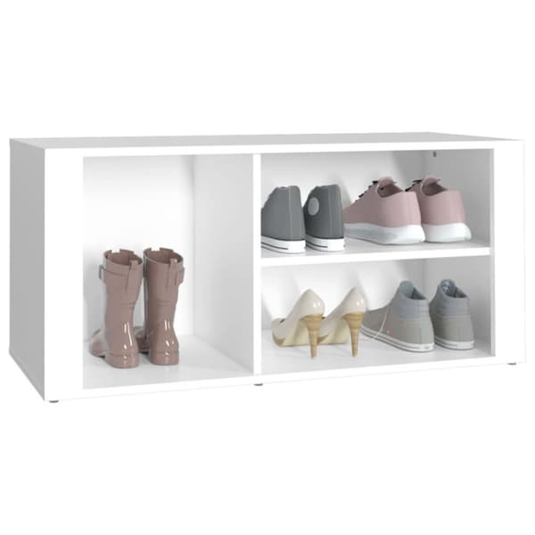 vidaXL skoreol 100x35x45 cm konstrueret træ hvid