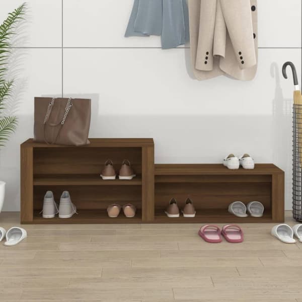 vidaXL Kenkäkaappi ruskea tammi 150x35x45 cm tekninen puu