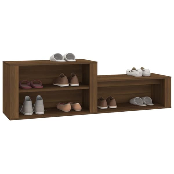 vidaXL Kenkäkaappi ruskea tammi 150x35x45 cm tekninen puu