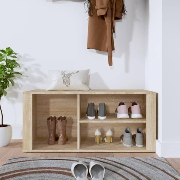 vidaXL skoreol 100x35x45 cm konstrueret træ sonoma-eg