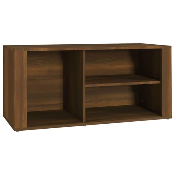 vidaXL skoskab 100x35x45 cm konstrueret træ brun egetræ
