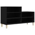 Miniatyrbilde 1 av 10: vidaXL Skoskap svart 102x36x60 cm konstruert tre