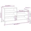 Miniatyrbilde 9 av 10: vidaXL Skoskap høyglans hvit 102x36x60 cm konstruert tre