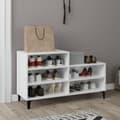 Miniatyrbilde 2 av 10: vidaXL Skoskap høyglans hvit 102x36x60 cm konstruert tre