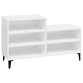 Miniatyrbilde 1 av 10: vidaXL Skoskap høyglans hvit 102x36x60 cm konstruert tre