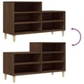 Miniatyrbilde 7 av 10: vidaXL Skoskap brun eik 102x36x60 cm konstruert tre