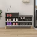 Miniatyrbilde 3 av 10: vidaXL Skoskap betonggrå 102x36x60 cm konstruert tre
