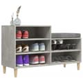 Miniatyrbilde 4 av 10: vidaXL Skoskap betonggrå 102x36x60 cm konstruert tre